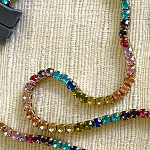 NWT rainbow crystal necklace (1) multicolor crystals ombre crystal necklace